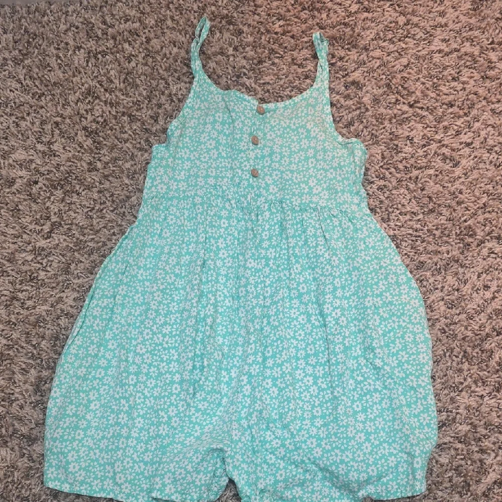 OshKosh B'gosh Aqua Floral Romper